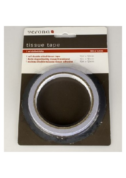 Tissue tape dubbelzijdig - 10 meter x 12 mm