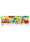 Play-Doh 4  Pack ( Wit ,rood, geel en Aqua Blauw kleuren)