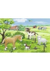 RAVENSBURGER Puzzel Jonge dieren op het platteland: 2x12 stukjes