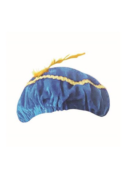 PIETEN BARET BLAUW MET VEER