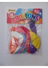 Ballonnen cijfer 25 no. 12 eenzijdig 8 stuks