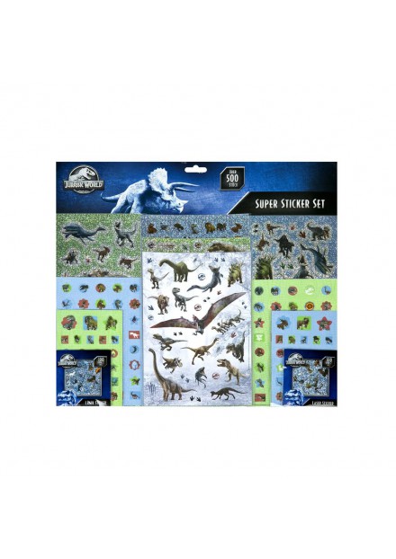 STICKERSET JURASSIC WORLD DINO 500-DELIG