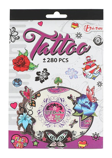 tattoo stickers boekje 280 stuks bloem