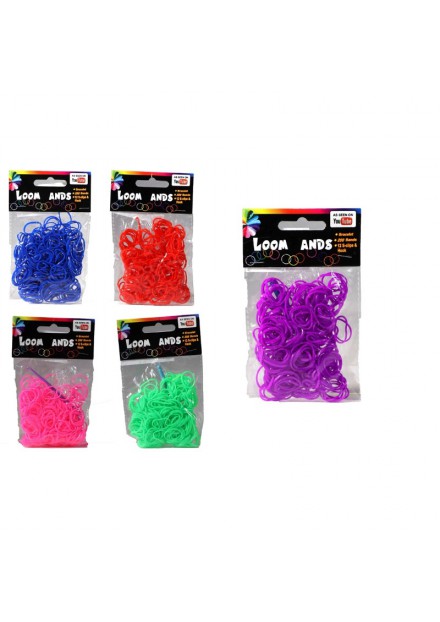 Loom Bands  200 effen kleuren assorti