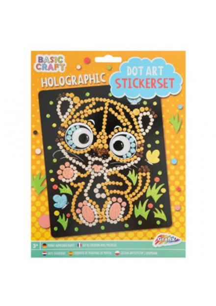 STICKER SET HOLOGRAFIC DOT TIJGER