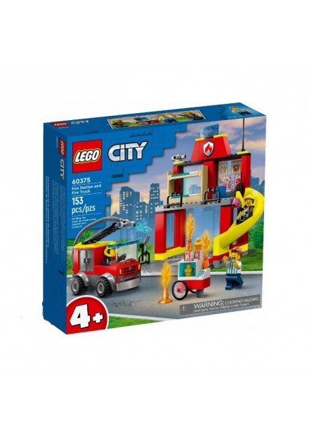 LEGO CITY 60375 DE BRANDWEERKAZERNE EN DE BRANDWEERWAGEN