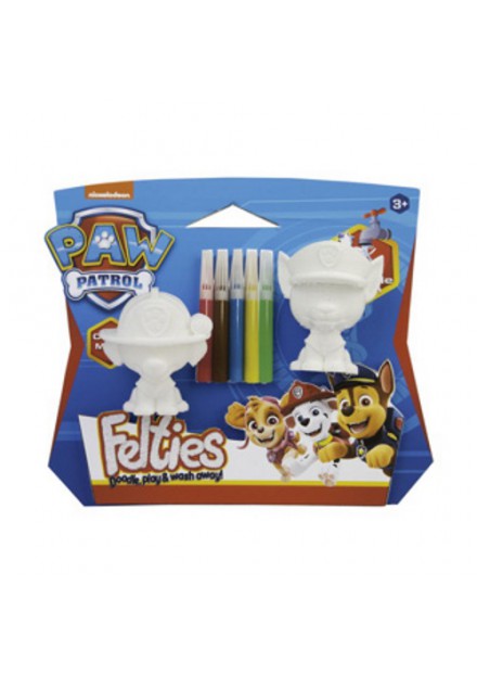 PAW PATROL TWIN PACK FELTIES MARSHAL & CHASE