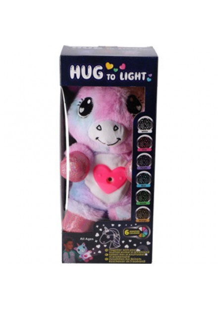 KNUFFEL PLUCHE DIER MET PROJECTOR UNICORN ROSE