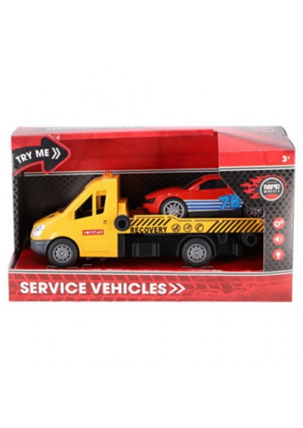 Rapid Wheels Autotransporter Met Auto En Licht En Geluid En Frictie
