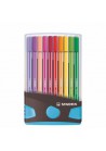 Stabilo Pen 68 Colorparade Antraciet/Lichtblauw 20 Kleuren