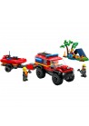 LEGO 60412 City 4x4 Brandweerauto Met Reddingsboot