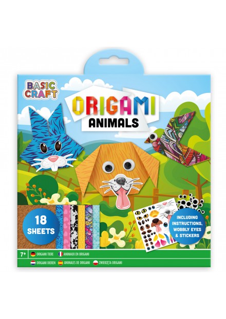 Origami set dieren18st+stickers