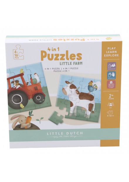 Little Farm 4 In 1 Puzzel Little Farm 4 In 1 Puzzel