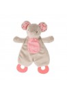 Baby knisperdoek Muis rose