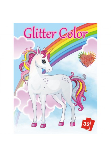 Kleurboek Glitter Color Unicorn