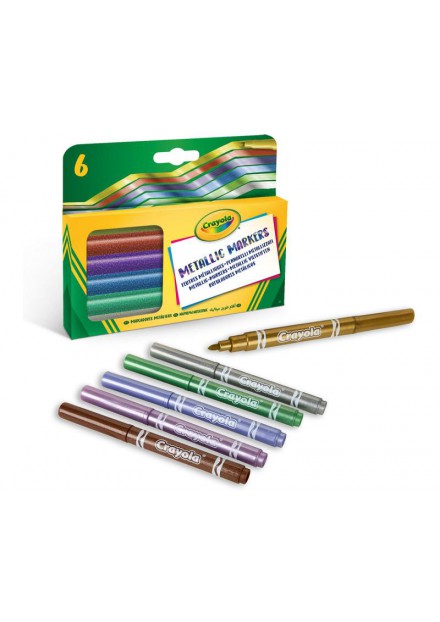 Crayola Metallic Markers 6 stuks