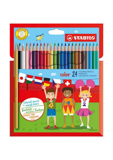 STABILO Color etui met 24 stuks kleurpotoden