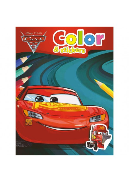 Disney KLEURBOEK COLOR  MET STICKERS CARS