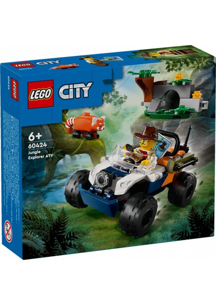 LEGO 60424 City Exploration Jungleonderzoekers Rode Panda Missie Met Terreinwagen