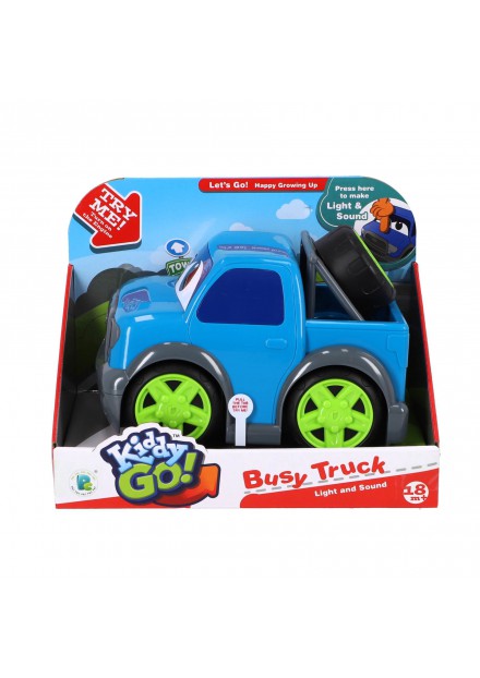 KiddyGo auto pick up truck 19 cm met licht en geluid blauw