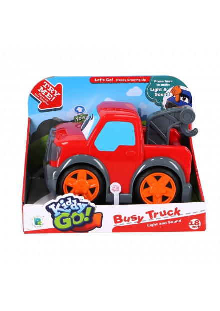 KiddyGo auto pick up truck 19 cm met licht en geluid  rood