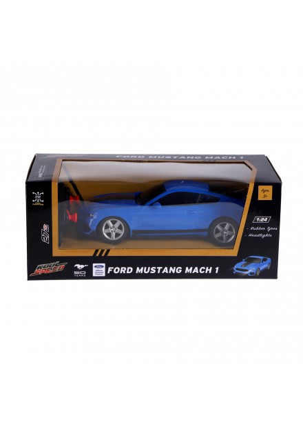 Radiografisch bestuurbare auto ford 1:24 mustang mach 1 blauw