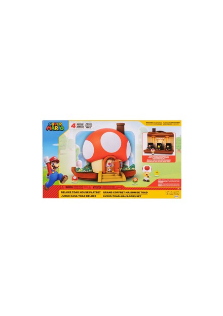 Super Mario toad huis deluxe voor figuren van 6,5 cm