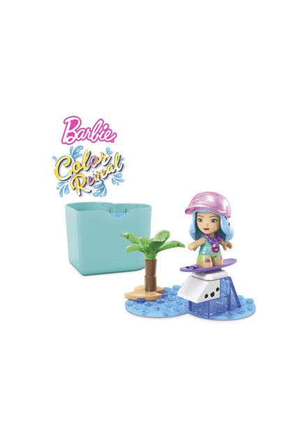 MEGA CONSTRUX BARBIE COLOR REVEAL BEACH SURF