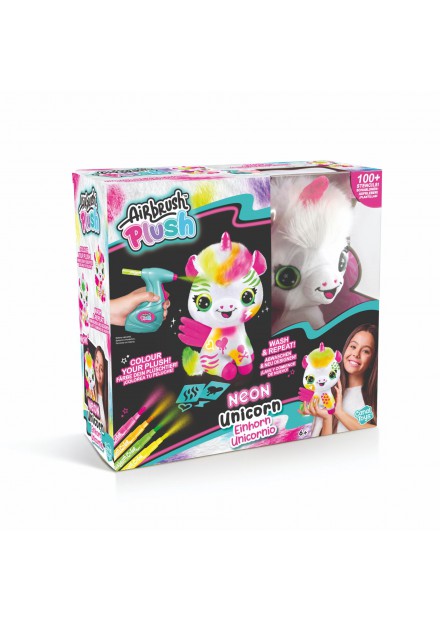 Airbrush Pluche Neon Unicorn