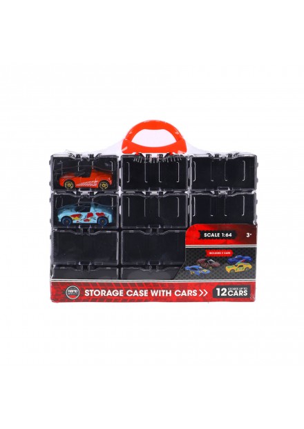 Rapid Wheels opbergbox met 2 diecast  auto's