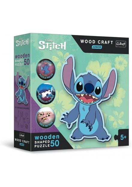 Trefl Puzzel Stitch  hout figuur 50 stukjes luxe