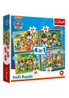 Trefl Puzzel Paw Patrol 4 in 1