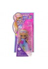 Barbie extra mini's pop met accessoires Blauw glitter jurk