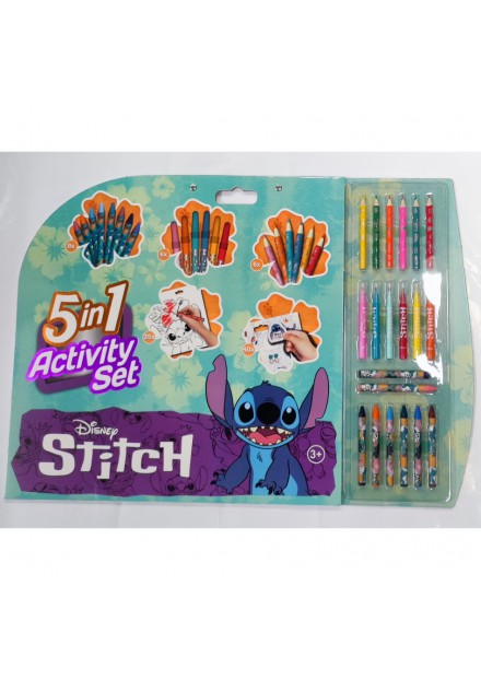 Stitch 5 In 1 Kleurboek Activiteiten Set tekst