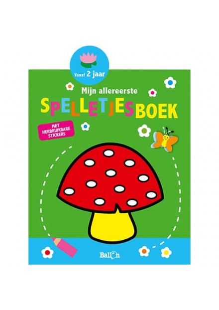 Ballon Mijn allereerste spelletjesboek 2+ paddenstoel