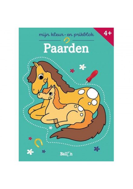 Kleur- en prikblokken - Paarden 4+ ballon