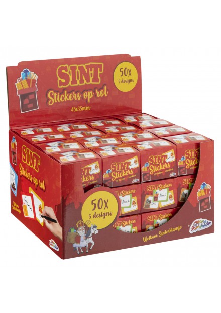 Sint cadeau stickers 50 stuks