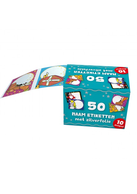 Sint cadeau stickers 50 stuks