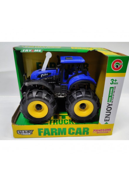 Farm tractor met licht en geluid blauw