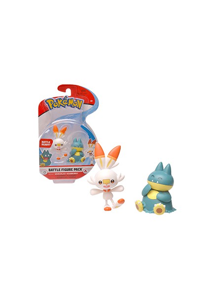 POKEMON BATTLE FIGURE PACK    MUNCHLAX  & SCORBUNNY