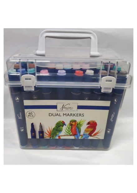 Duo markers 60 stuks in luxe box