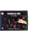 Papier Scratch A4 24 Vel+2 Pennen