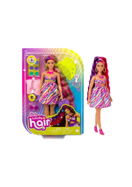 Barbie Totally Hair Flower Look rose jurk