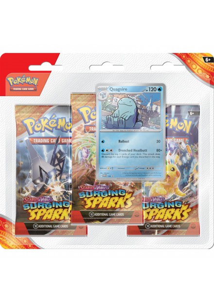 Pokémon TCG SV08 Surging Sparks 3 Booster Blister QUAGSIRE