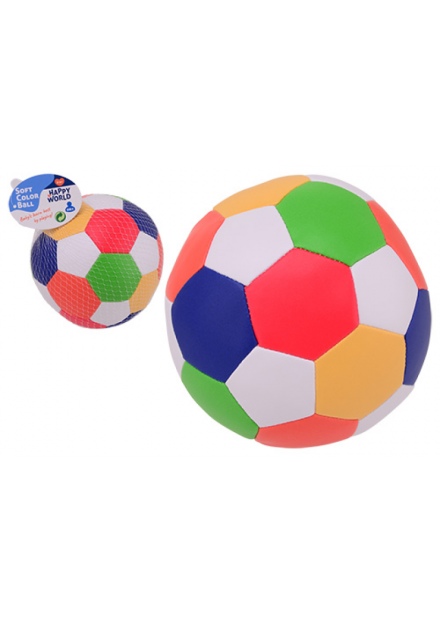 Happy World zachte bal multi color 15 cm