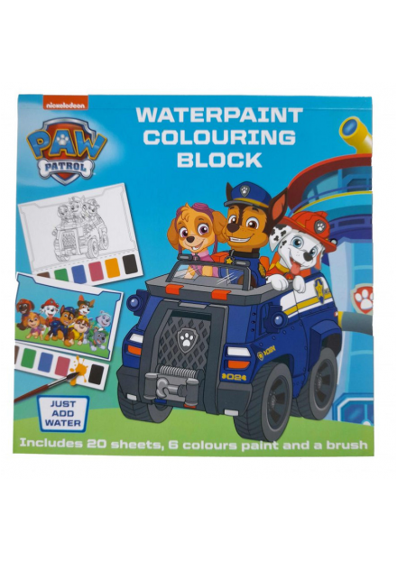 Paw Patrol Waterverf kleurboek MET KWASTJE SAFARI