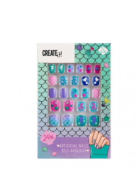 Create It! Mermaid Kunstnagels Zelfklevend groen