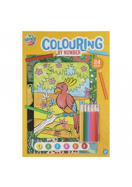 KLEURBOEK op Nummer  Met 6 Stiften