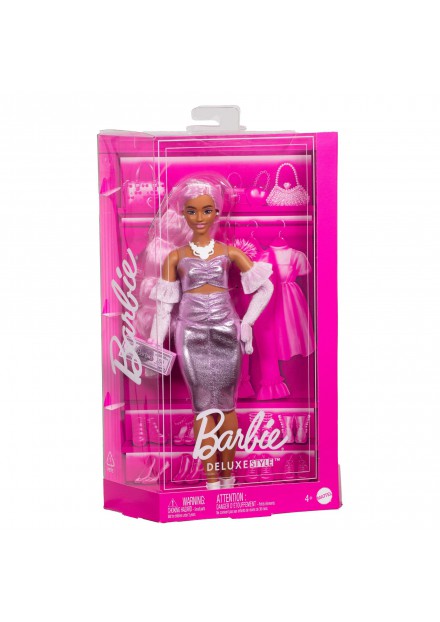 Barbie Fashionsta pop deluxe+metallic roze haar