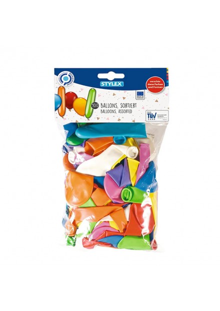 BALLON KLEUREN 100 STUKS ASSORTI